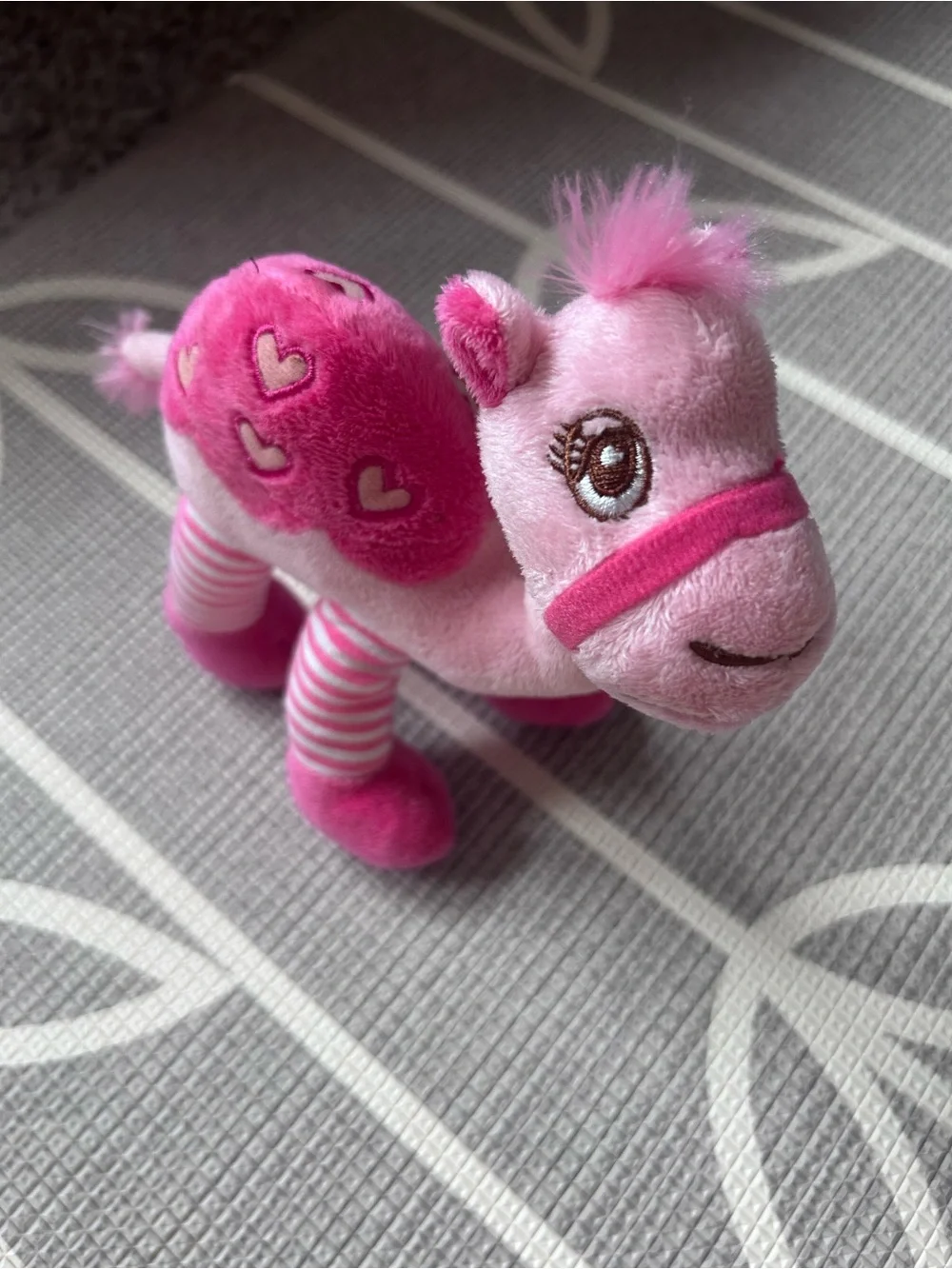 Plush Pink Kids Toy Rattle - Soft Pink Cuddly Animal